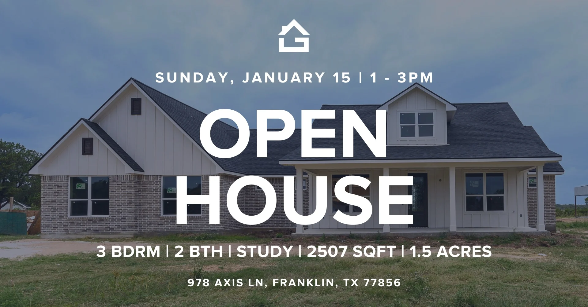 Open House on January 15th - 978 Axis Lane, Franklin, TX